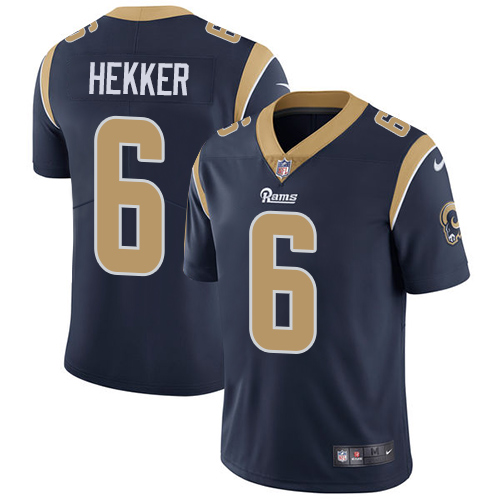 Nike Rams #6 Johnny Hekker Navy Blue Team Color Men's Stitched NFL Vapor Untouchable Limited Jersey